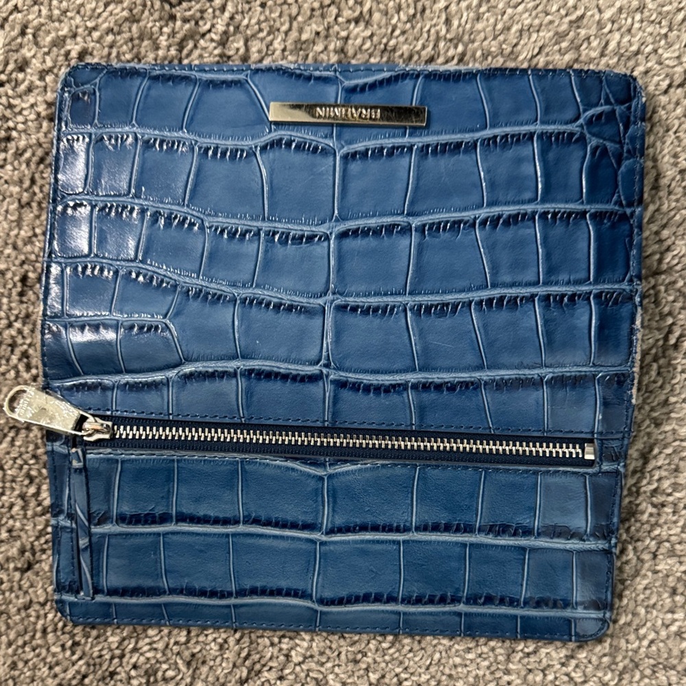 Brahmin Blue Croc-Embossed Wallet - Picture 3 of 6